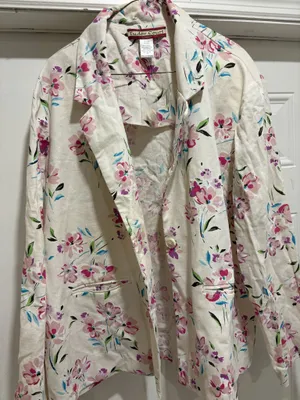 Vintage Floral Blazer / Lightweight Jacke thumbnail 1