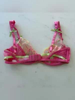 For Love And Lemons Pink Lace Underwire Bra thumbnail 2