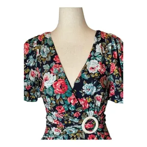 Majorelle Black‎ Floral Print Roosevelt Fit And Flare Mini Dress Size XS thumbnail 6