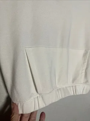 Gymshark Ivory Cream Cropped Quarter Zip Sweatshirt Pullover Athleisure Travel thumbnail 3