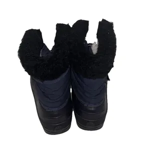 VTG Sorel Kaufman Canada Women 8 Navy Blue Black Faux Fur Trim Winter Snow Boots thumbnail 5