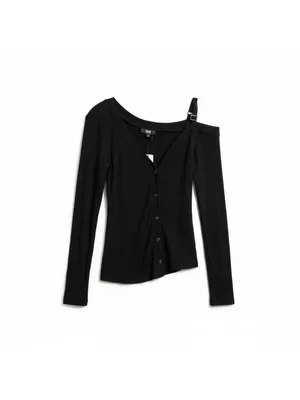 PAIGE Theresa Top Ribbed Cold Shoulder‎ Ribbed Knit XS NWT thumbnail 2