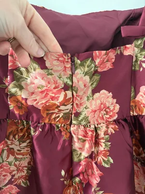 Lulu’s Unbelievably Lovely Red Floral Babydoll Empire Waist Mini Dress NWT XL thumbnail 9