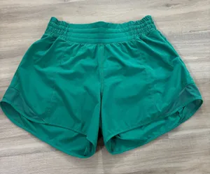 Lululemon Hotty Hot High-Rise Lined Short 4" Cascadia Green Women Size 6 thumbnail 1