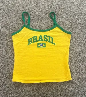 Yellow Brazil Edikted tank top thumbnail 1