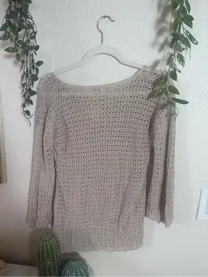 Cupshe Cream Crochet Open-Knit Beach Coverup with Starfish Accent thumbnail 5