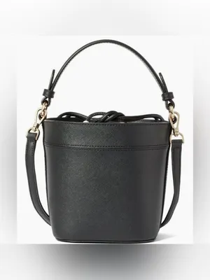 Kate Spade Cameron Small Bucket Bag Black Leather thumbnail 3