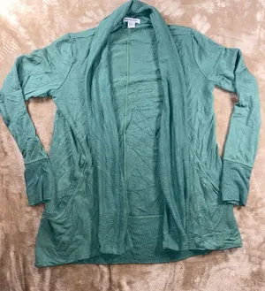 Athleta Pranayama Lightweight Open-Front Cardigan in sage green thumbnail 1