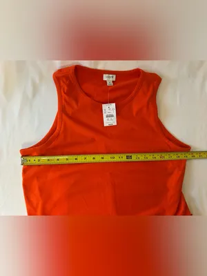 J. Crew Orange Eyelet Ruffle Tank Top thumbnail 7