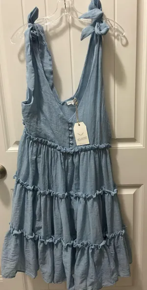 Free The Roses | M | Tiered Tie Shoulder Dress thumbnail 1