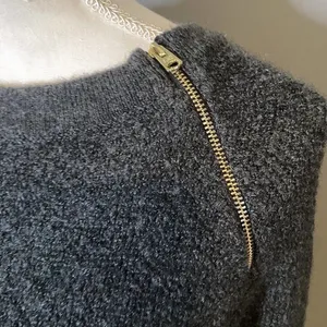 Abercrombie &‎ Fitch Gray Zipper Sweater Medium Acrylic Blend thumbnail 3