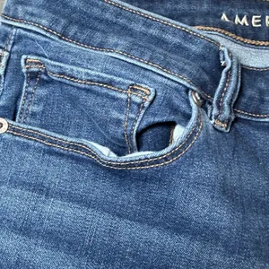 American Eagle Womens Size 12 High-Rise Skinny Kick Jeans Raw Hem Stretch Denim thumbnail 12