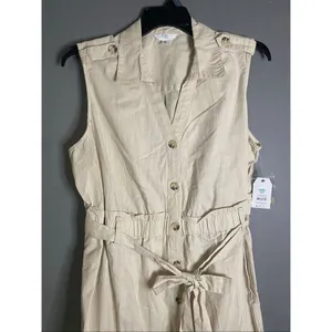 Time and Tru Women's Sleeveless Cotton Belted Midi Shirtdress Size XXL NWT thumbnail 5