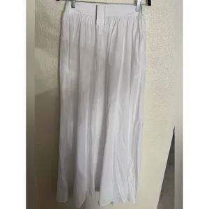 Susana Monaco poplin drop waist skirt White Maxi A-Line Skirt size medium NWT thumbnail 12