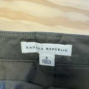 NWOT Banana Republic Cotton Silk Cargo‎ Safari Mini Skirt Military Green Sz 2 thumbnail 4
