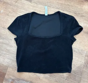 Alo black square neck top thumbnail 1