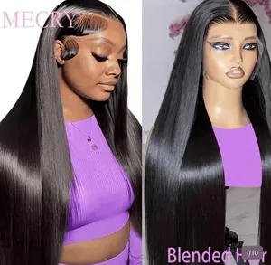 Mercy blended Hair 20 inch 5x5 HD lace front wigs 200density human frontal Hair thumbnail 2