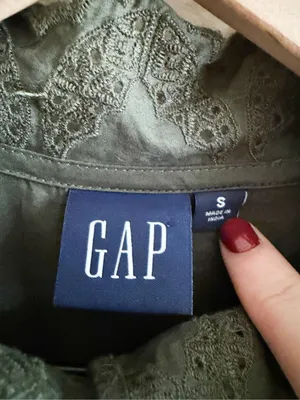 GAP Puff Sleeve Eyelet Mini Dress Size S thumbnail 6