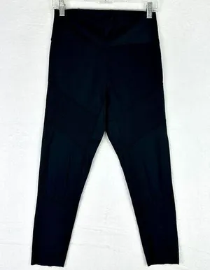 Moto Leggings Size 12 Cropped Black Athletic Athleisure READ thumbnail 1