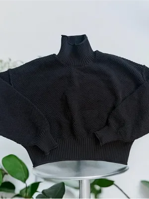 Free People Beach Chunky Cropped Sweater XS thumbnail 2