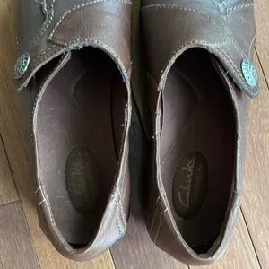 Clarks Leather Bendable Slip On Clogs Brown Size 8 Fall School Mules Comfort thumbnail 3