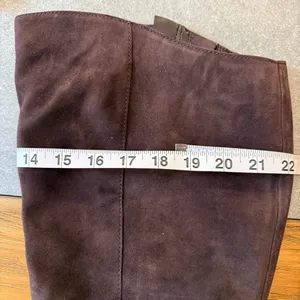 Naturalizer Deesha Chocolate Brown Suede Wide Calf Boots Size 7.5W-XW thumbnail 8
