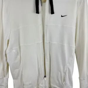 Nike Vtg Y2K Womens Ivory Full Zip Hoodie Jacket Athletic Fit Dry Technology XXL thumbnail 6