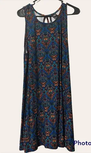 New Directions womens dress large sleeveless keyhole back geometric print comfy thumbnail 10