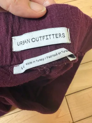 Urban Outfitters UO Jesse Split Wide Leg Pant Burgundy Maroon Size large thumbnail 11