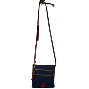 Dooney & Bourke Navy Nylon North South Triple Zip Crossbody Bag thumbnail 2