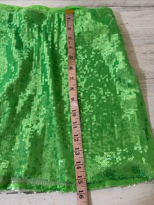 Show Me Your MuMu All Night Skort in Green Sequins Size XL thumbnail 7