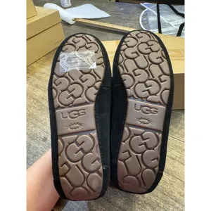 Women's Ansley Slipper Size 7 Black Suede Fur Lining thumbnail 7