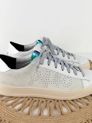 NEW P448 Jack Sneakers White Metallic Women’s Sz 41 EU 9.5 US thumbnail 2