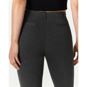Quince Women Ultra-Stretch Ponte Straight Leg Pants Charcoal Large thumbnail 2