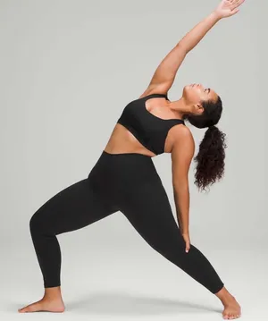 LULULEMON- Instill High-Rise Tight 25" Black Athletic Leggings Workout Running thumbnail 1