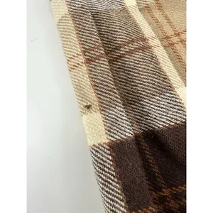 Vintage Pure New Wool Plaid Wrap Kilt Skirt Women’s XS Small Beige Brown Tartan thumbnail 9