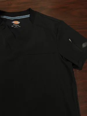 Dickies Mens Black V-Neck Scrub Top Size Medium thumbnail 2