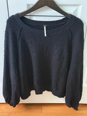 Free People Found My Friend Pullover in Black thumbnail 2