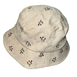 Floral‎ Embroidered Corduroy Bucket Hat Beige Cottagecore Boho OSFM thumbnail 2