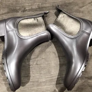 Cubanas by Anthropologie chelsea gray silver rain boots thumbnail 4