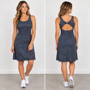 prAna Women's Skypath athletic Dress IN DEEP PINE DOTTY Xs NWT thumbnail 2