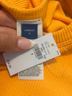 Old Navy Orange Ribbed Tank Top thumbnail 3