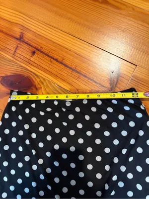 See You Monday Black & White Polka Dot Midi Pencil Skirt Size M thumbnail 6