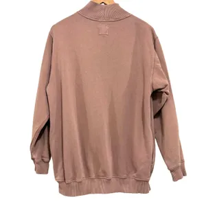 Aerie Womens XS Mock Neck Oversized Sweatshirt Mauve Brown Fleece Pullover‎ thumbnail 2