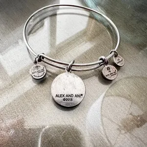 Alex and And Four Leaf Clover Shamrock Bangle Bracelet thumbnail 2