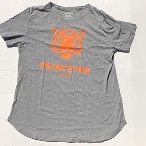 3/$25🍾🍾Alma Mater Princeton Tigers Gray Short‎ Sleeve Top thumbnail 1