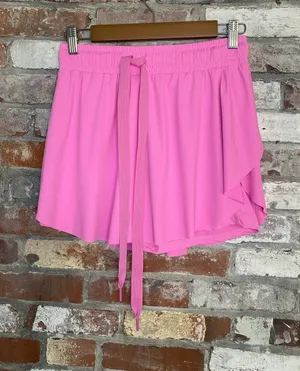 SHEIN Bright Pink Athletic Butterfly Skort & Casual Drawstring Shorts Size S thumbnail 1