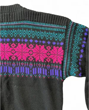 Vintage 70s Meister Wool Sweater Black Size M thumbnail 3