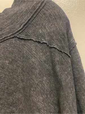 We The Free People Womens XS 44” Gray & Black Off The Shoulder Asymmetrical thumbnail 5