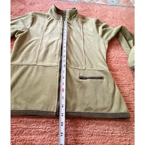 Mirror Image Sage Green Zip Jacket Cozy Cotton Blend Lounge Size M thumbnail 3